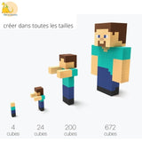 PIXIO-100 Jeu de construction avec des pixels 3D magnétiques - 100 cubes