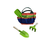 Sac de jardinage et ses 3 outils accessoires en bois